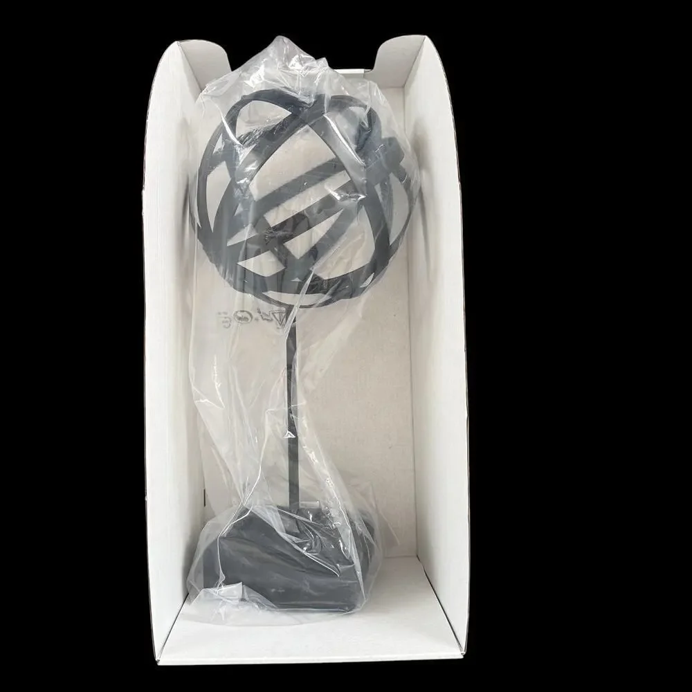 IKEA LINDRANDE Black Globe Decoration on Stand  13 ¾ 